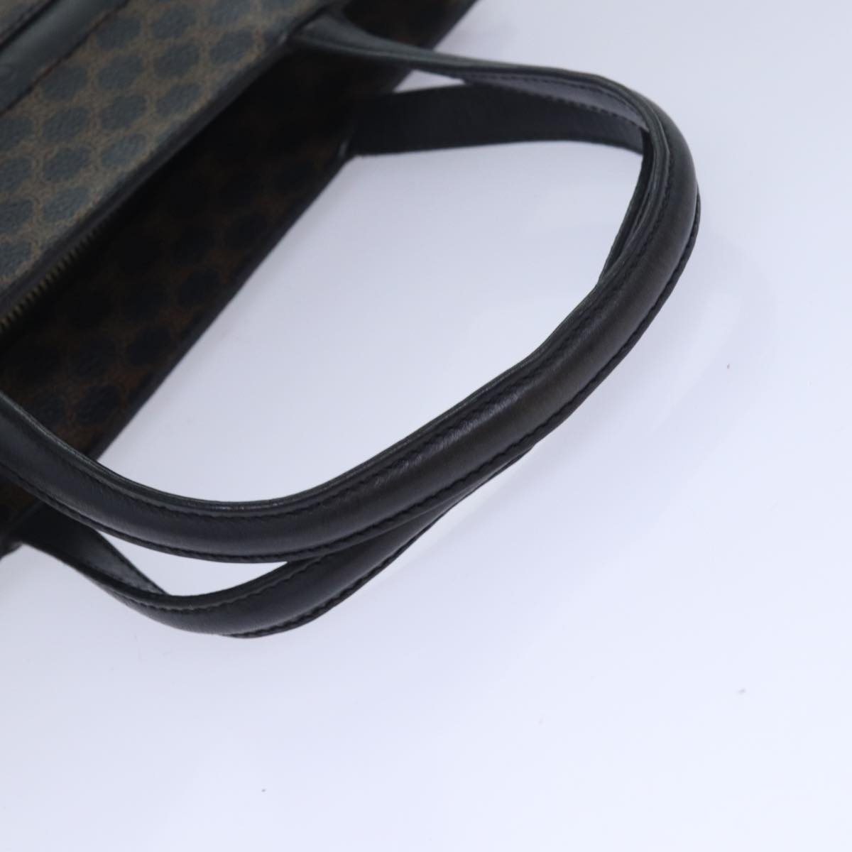 CELINE Macadam Canvas Hand Bag Pvc Leather Black - 7
