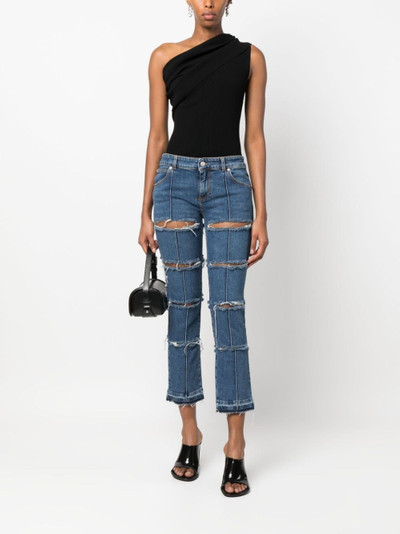 Alexander McQueen distressed cropped jeans outlook