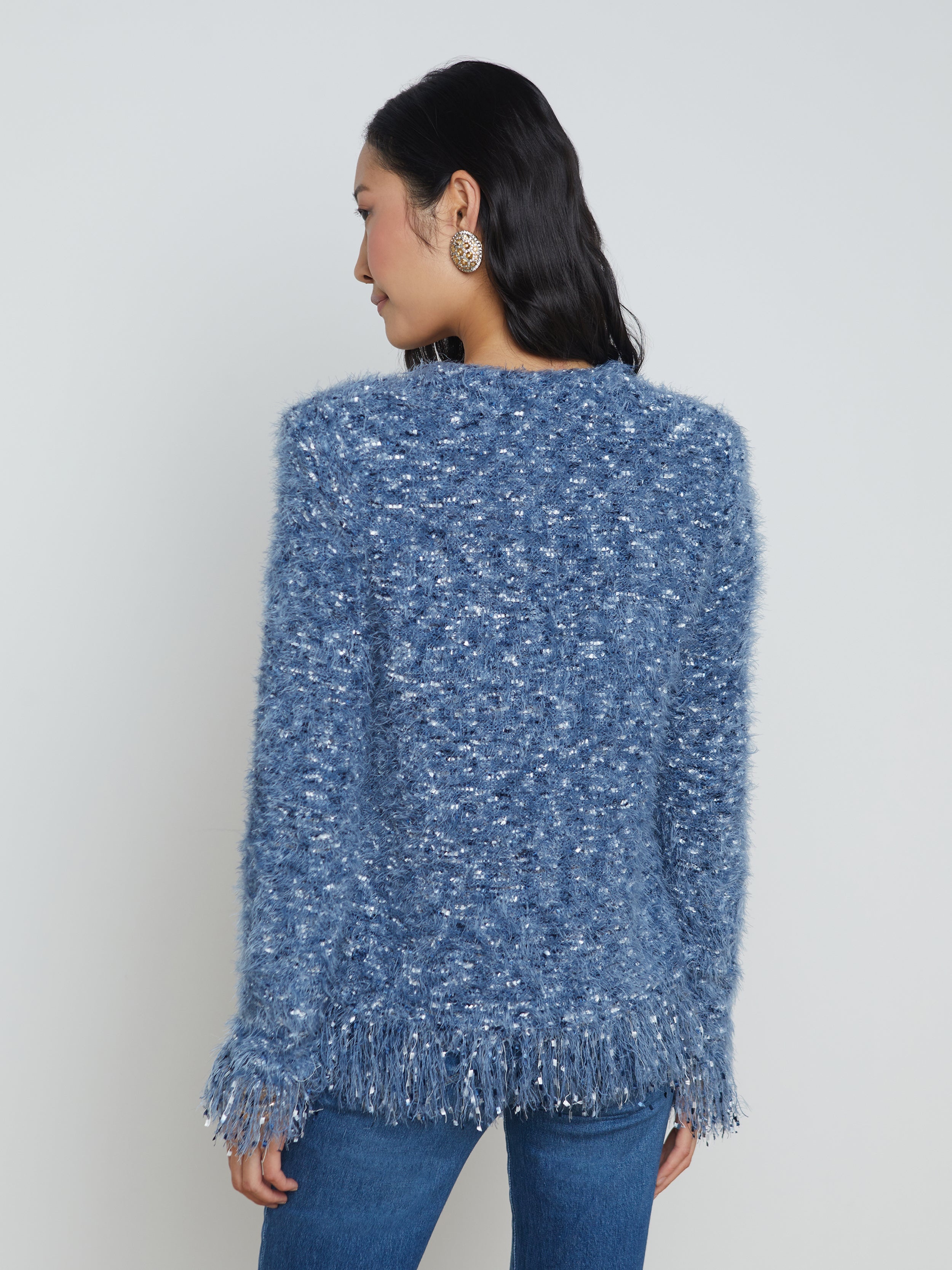 Azure Fringe Cardigan Blazer - 6