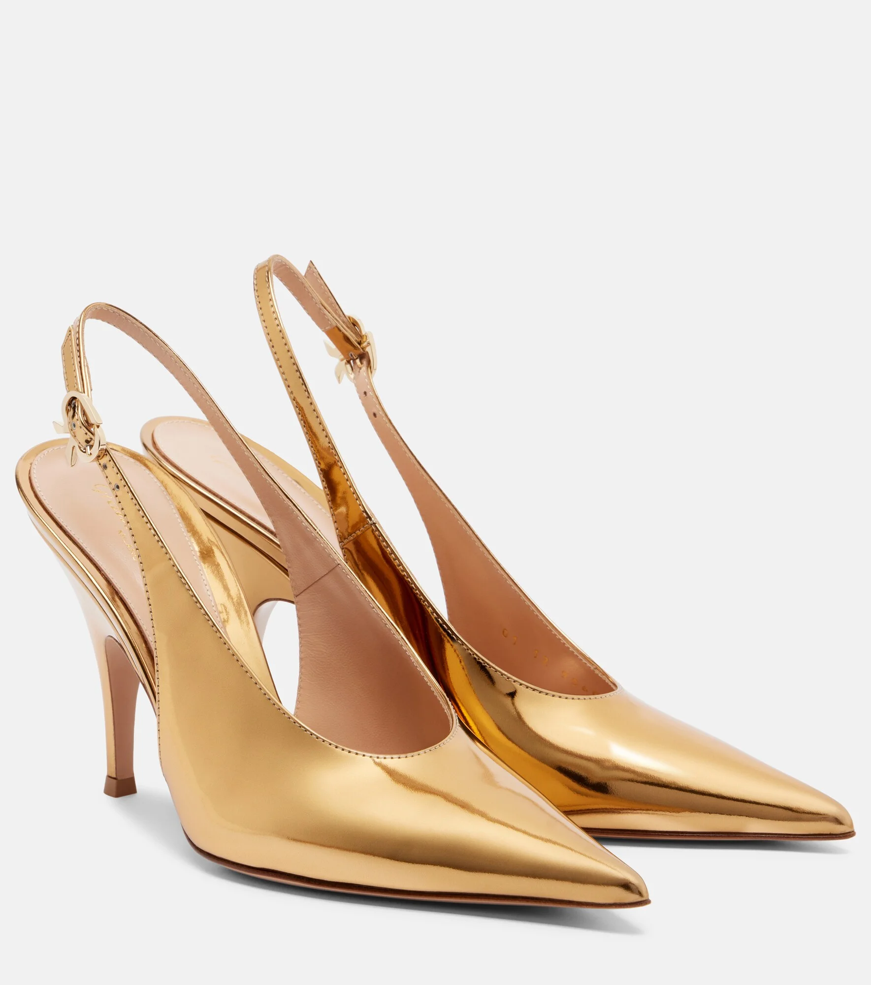 Sofia metallic leather slingback pumps - 1