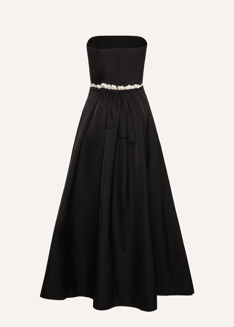 MAGDA BUTRYM Strapless lace-detail midi dress in black outlook