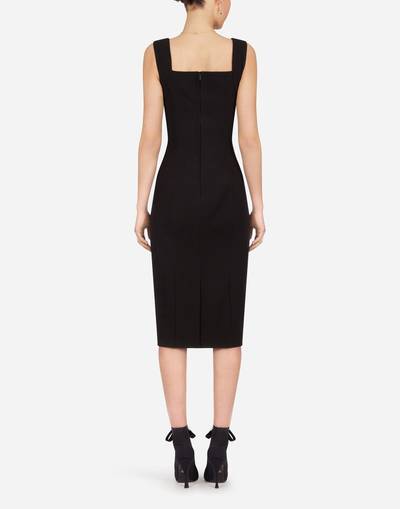 Dolce & Gabbana Jersey calf-length dress with sweetheart neckline outlook