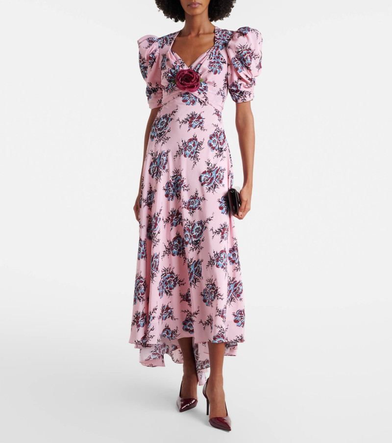 RODARTE Floral-appliqué silk gown outlook