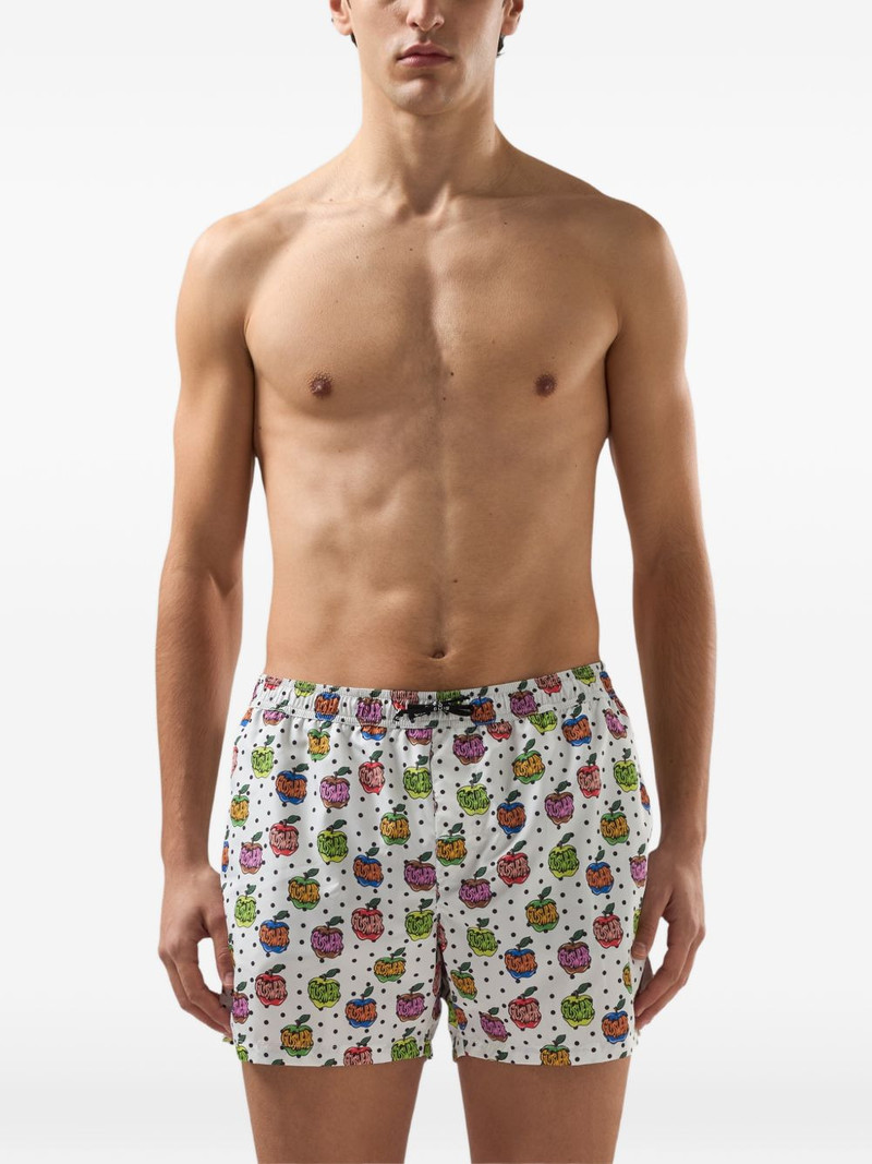 GCDS apple-print swim shorts outlook