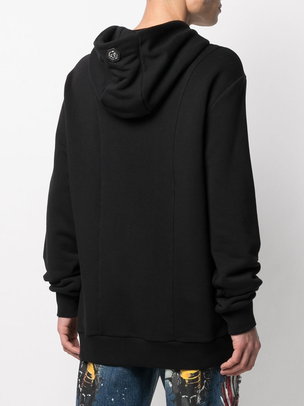 chain-detail hooded sweatshirt - 4