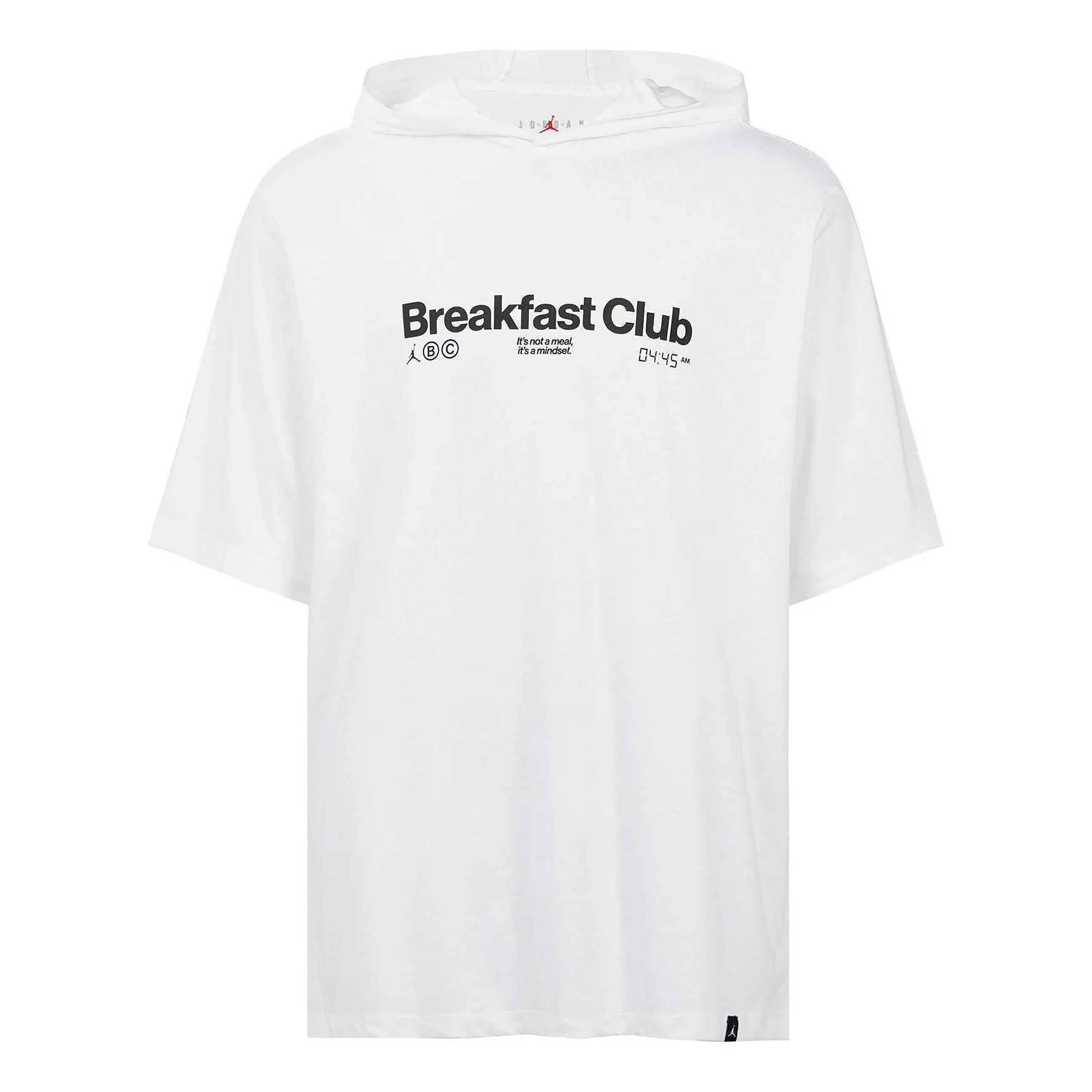 Men's Nike Alphabet Printing Hooded Pullover Short Sleeve White T-Shirt DQ7383-100 - 1