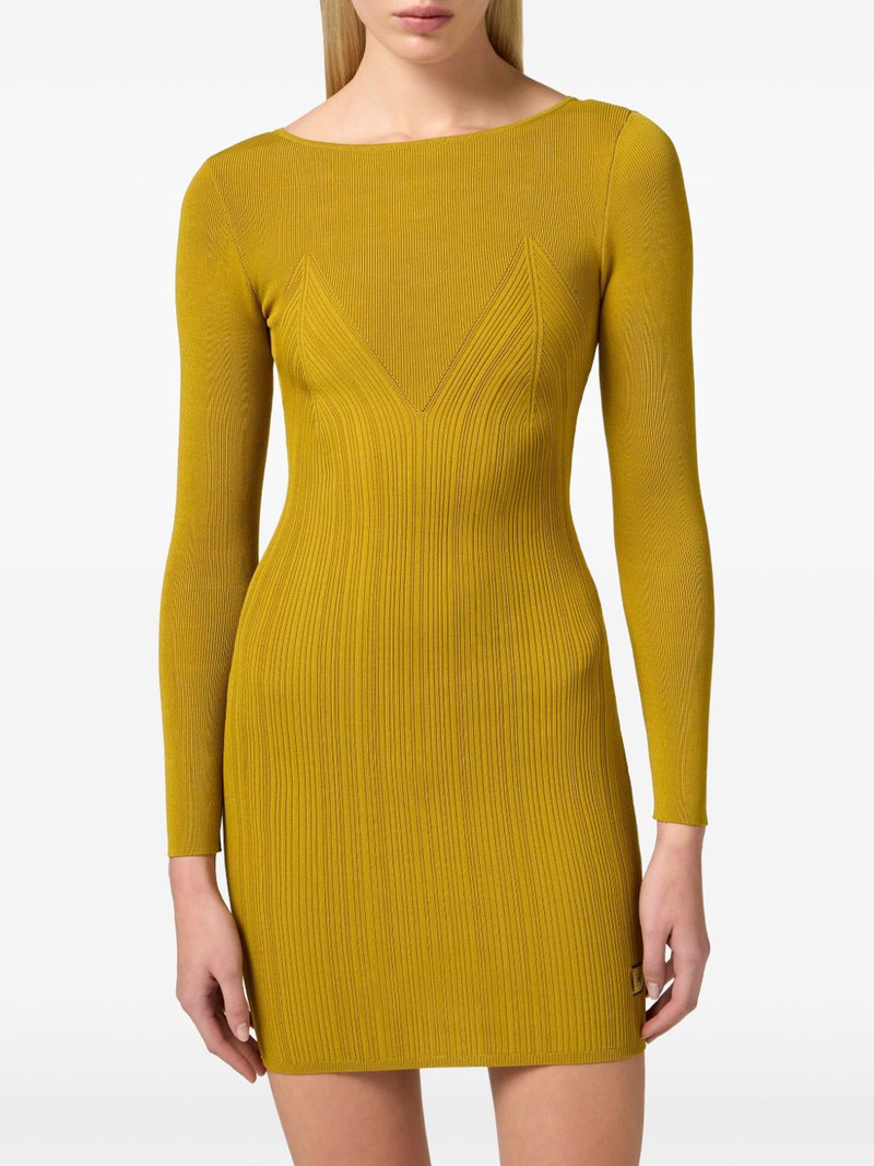 crossover lace-detail mini dress 4