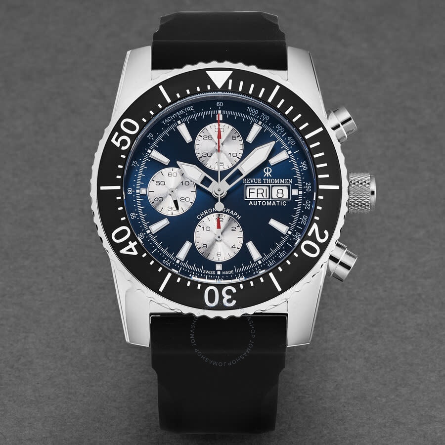 Revue Thommen - Revue Thommen Diver Chronograph Automatic Blue Dial Men's Watch 17030.6525 - 4
