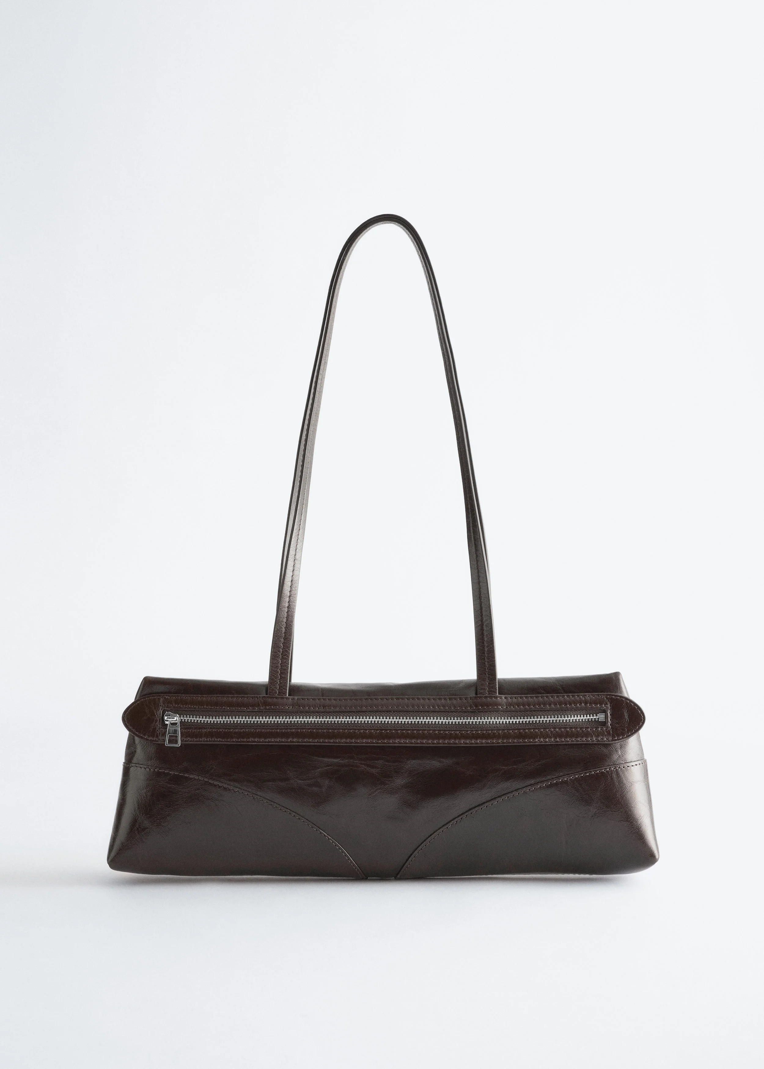 Slim Leather Shoulder Bag - 1