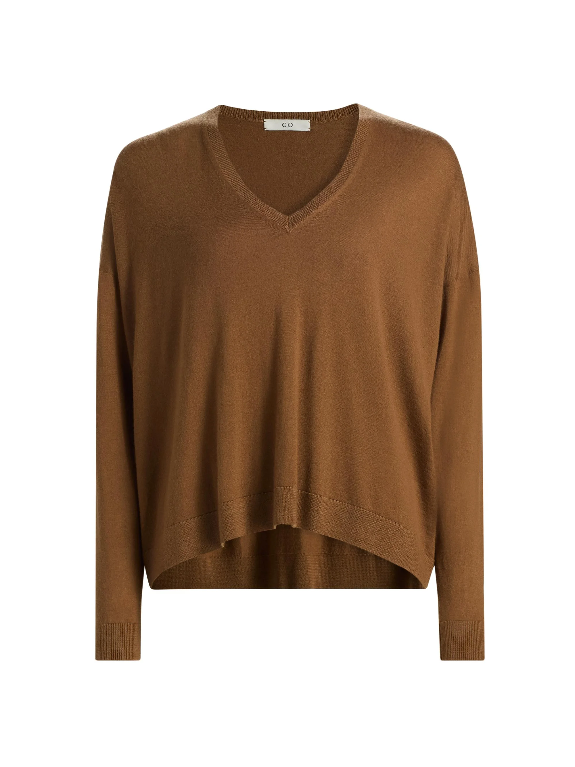 Women's Cashmere V-Neck Sweater - Ginger - 1