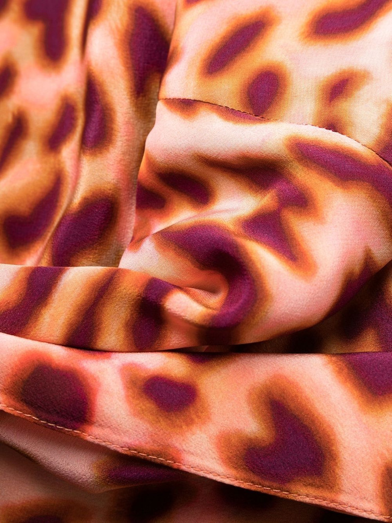 leopard-print silk flounce dress 7