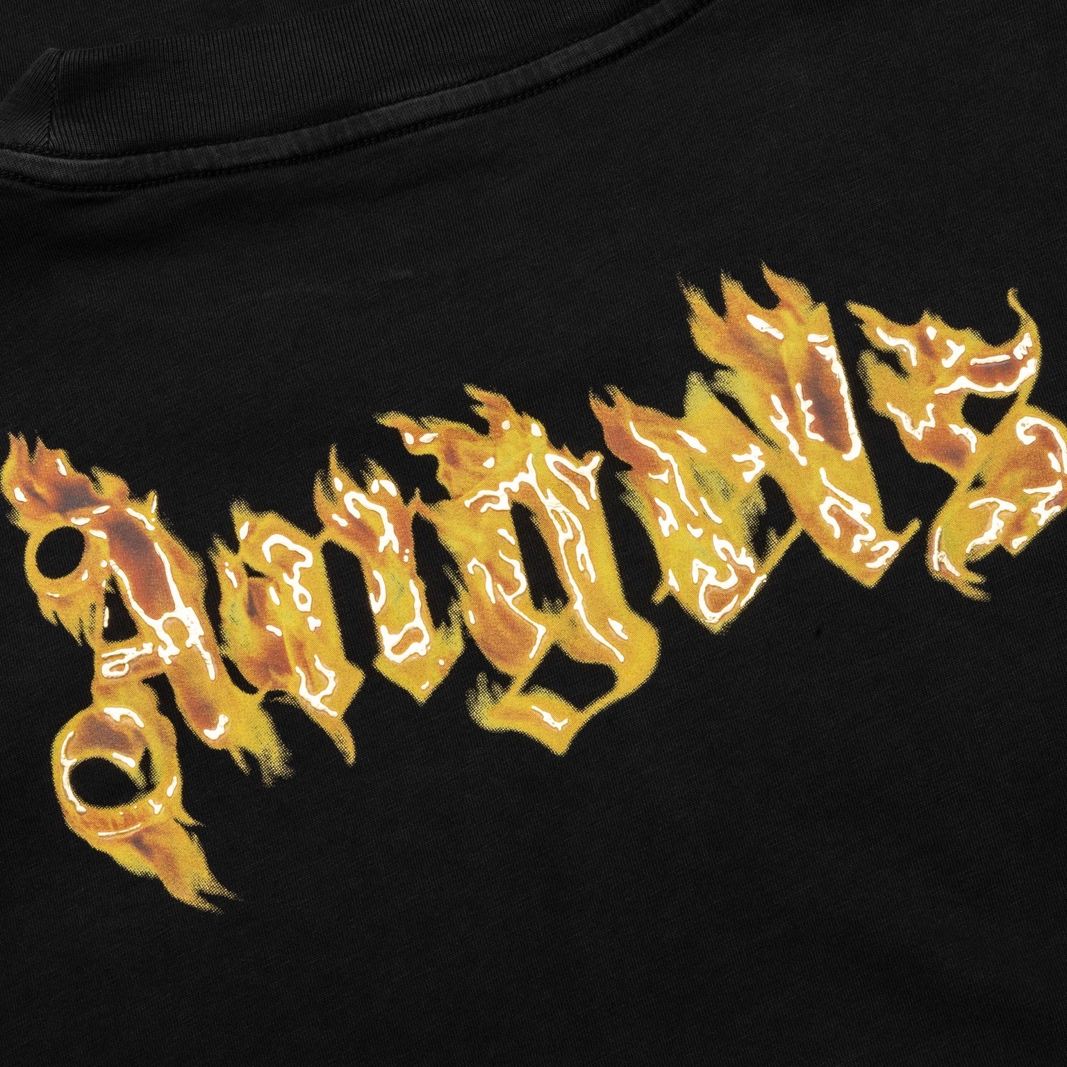 BURNING LOGO TEE - BLACK/GOLD - 6