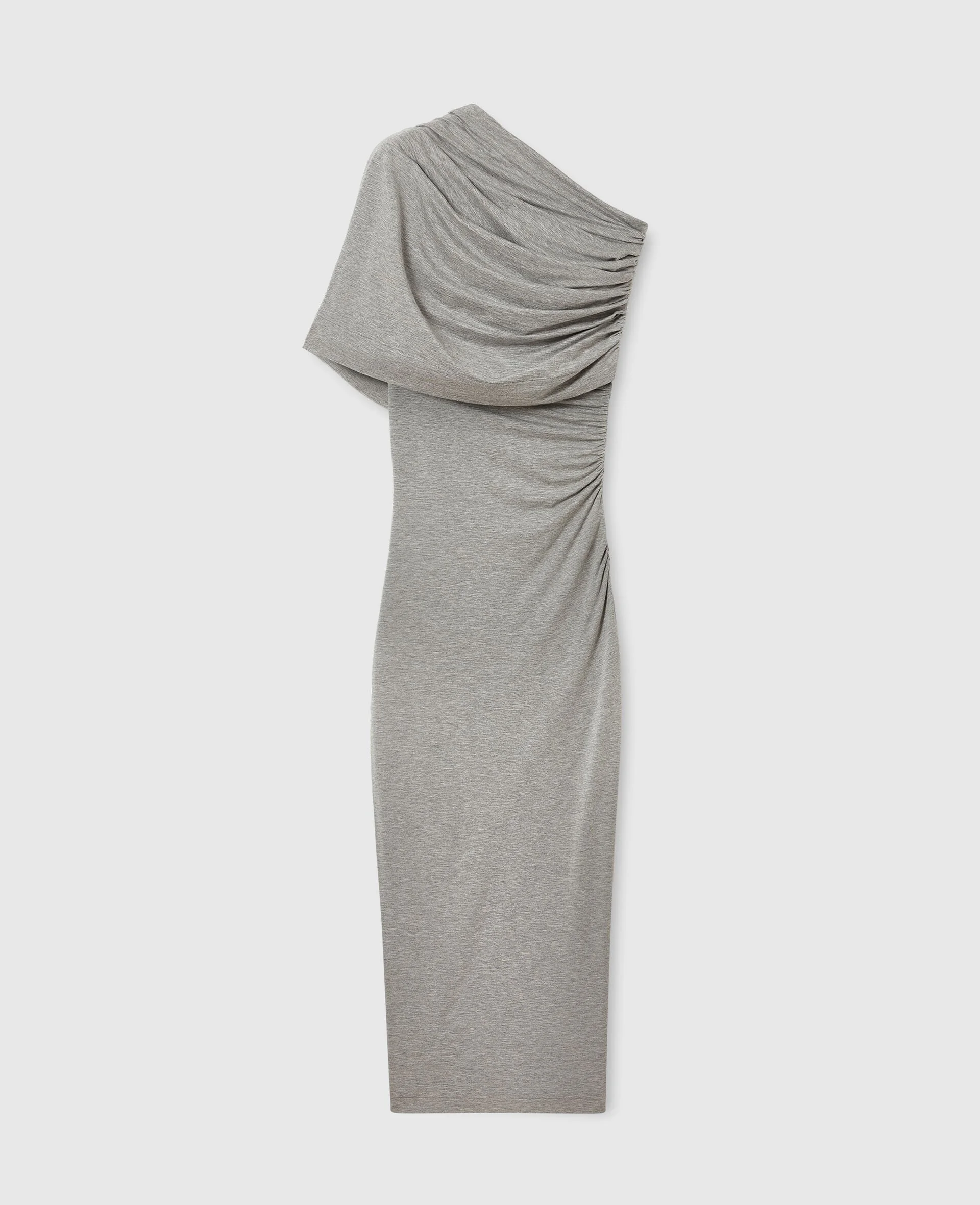 One Shoulder Twisted Wrap Dress - 1