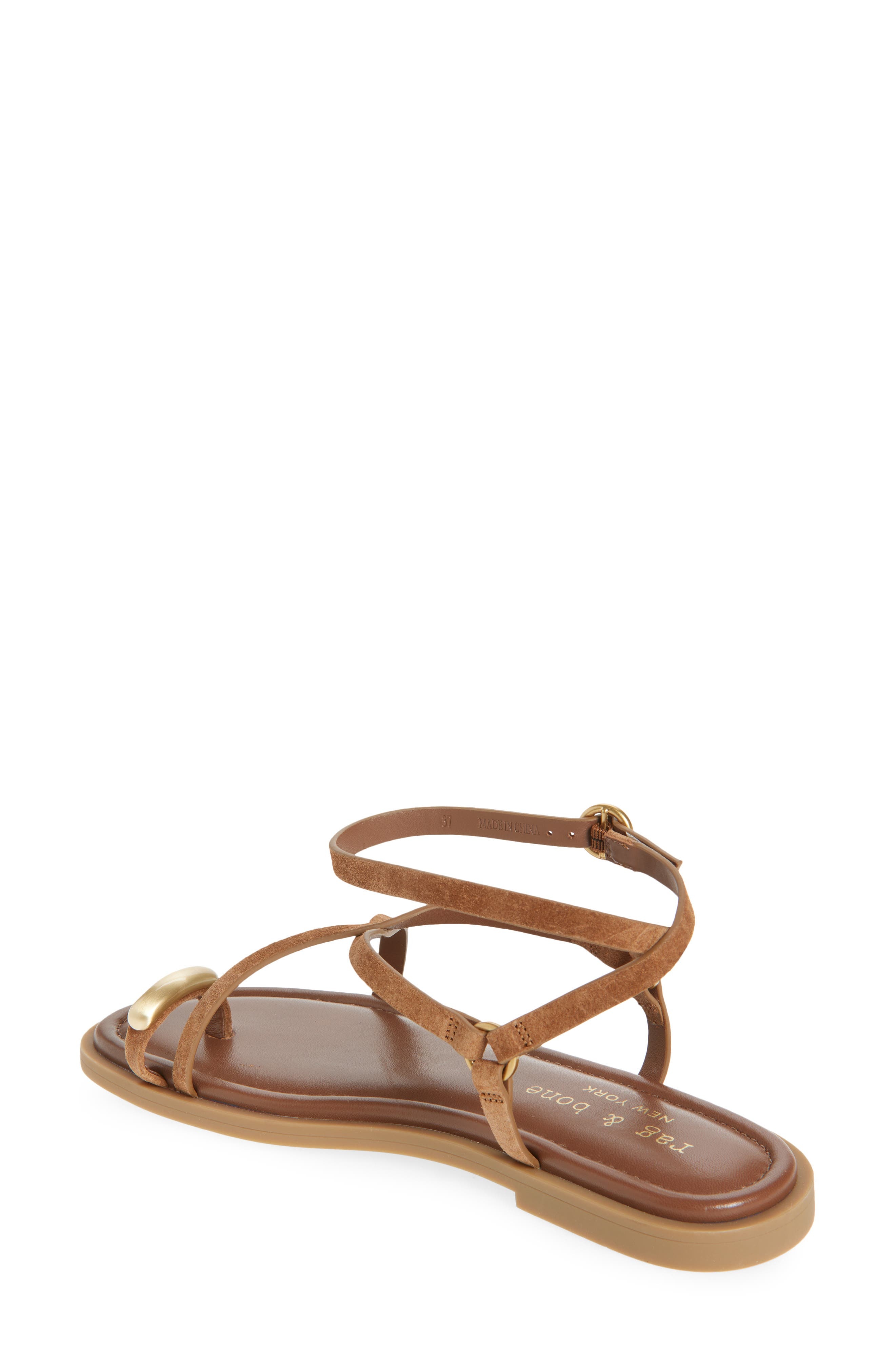 rag & bone Geo Ring Ankle Strap Sandal in Umber Sand at Nordstrom - 2