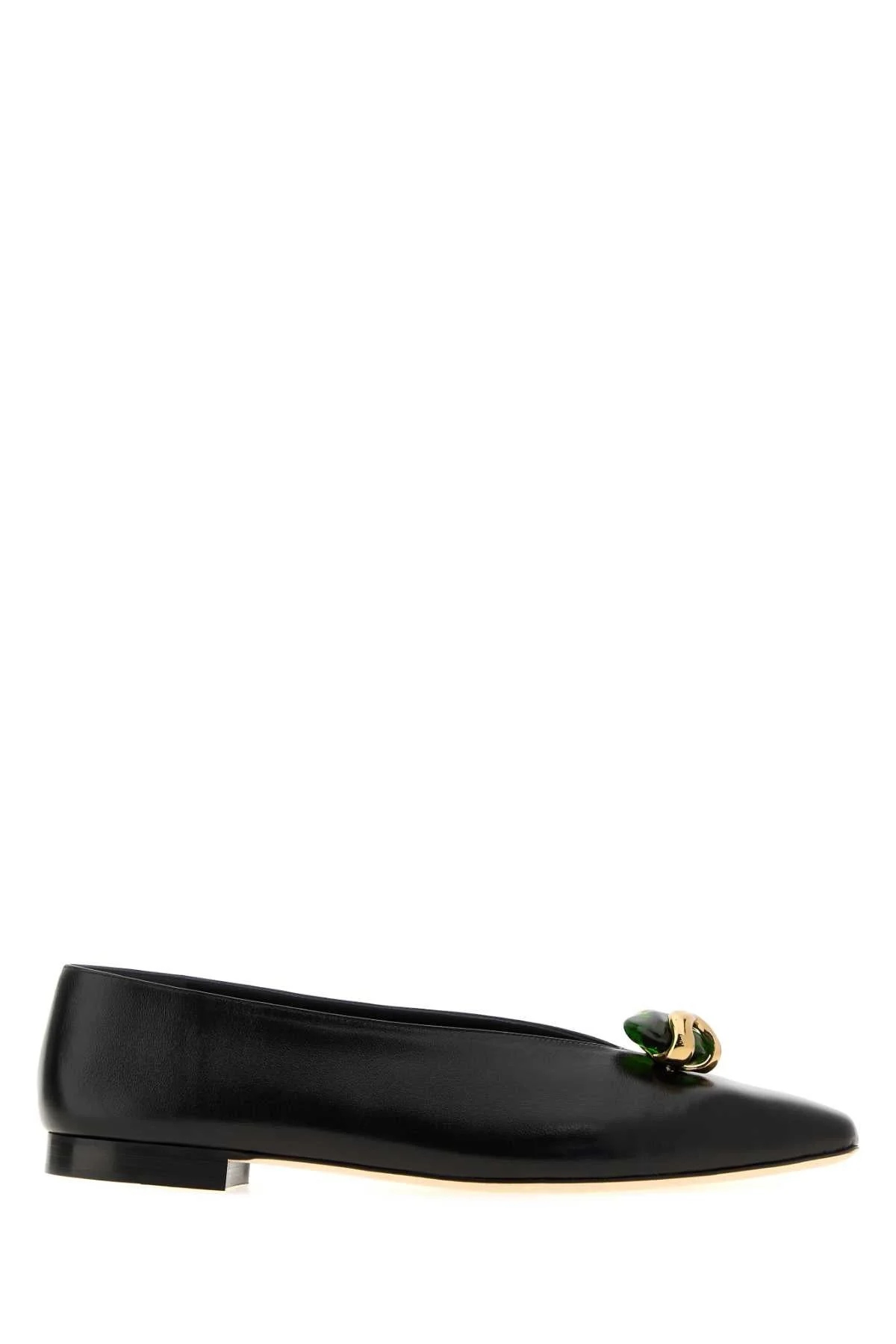Jimmy Choo Women Black Nappa Leather Margot Ballerinas - 1