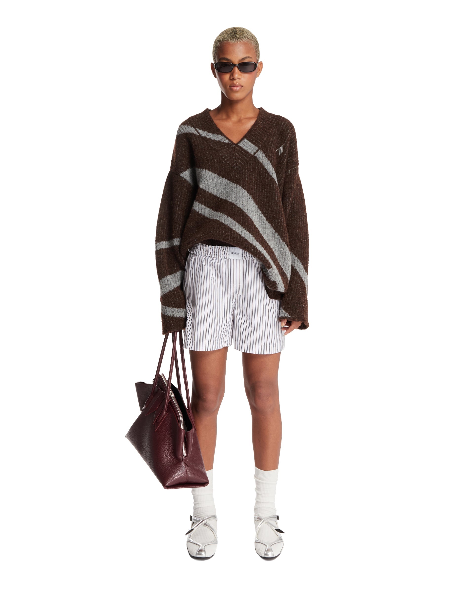 Brown Wool Oversized Sweater - 2