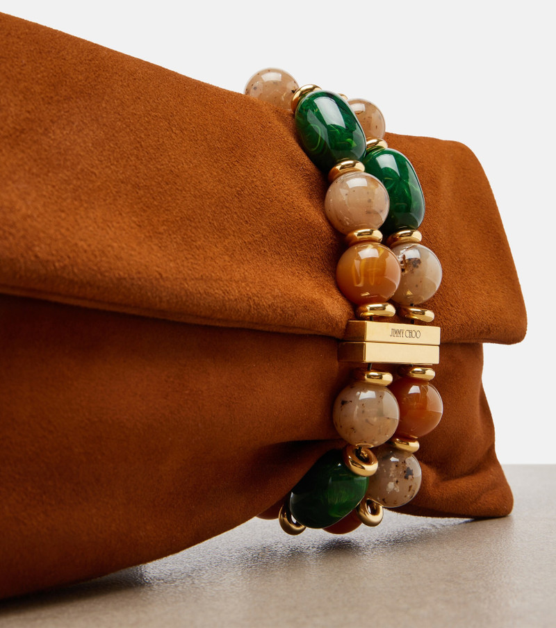 Zandra beaded suede clutch 6