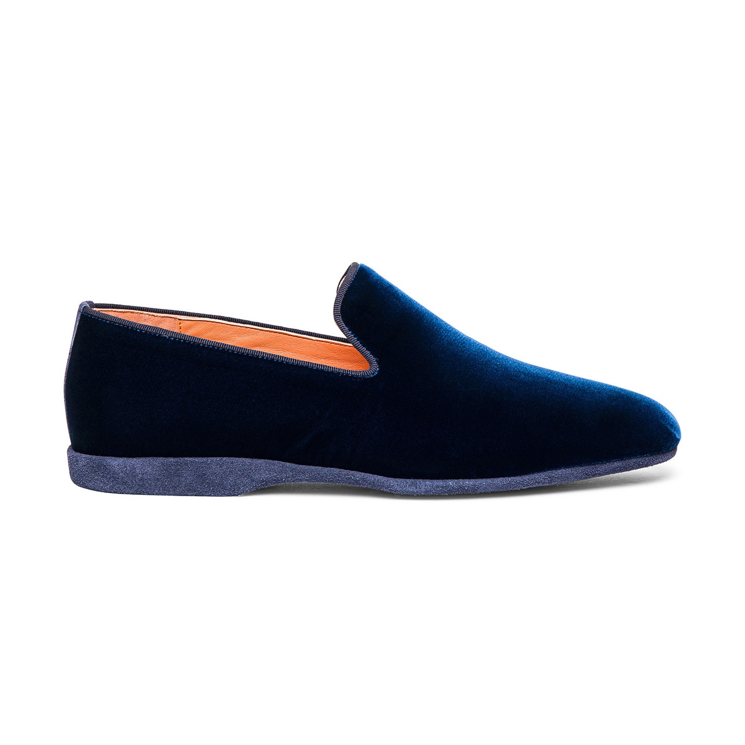 Men's blue velvet slipper - 1