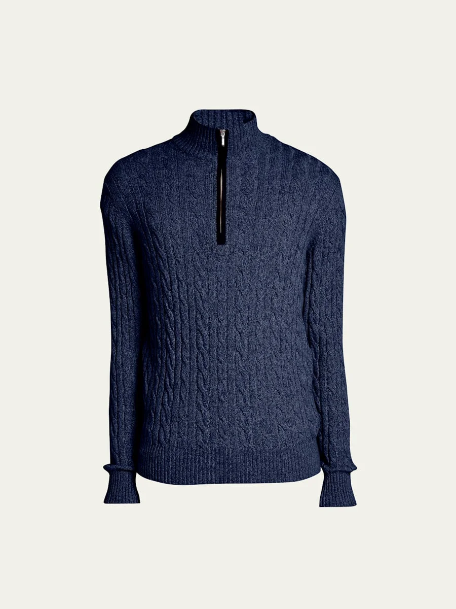 Cashmere Cable-Knit Sweater - 1