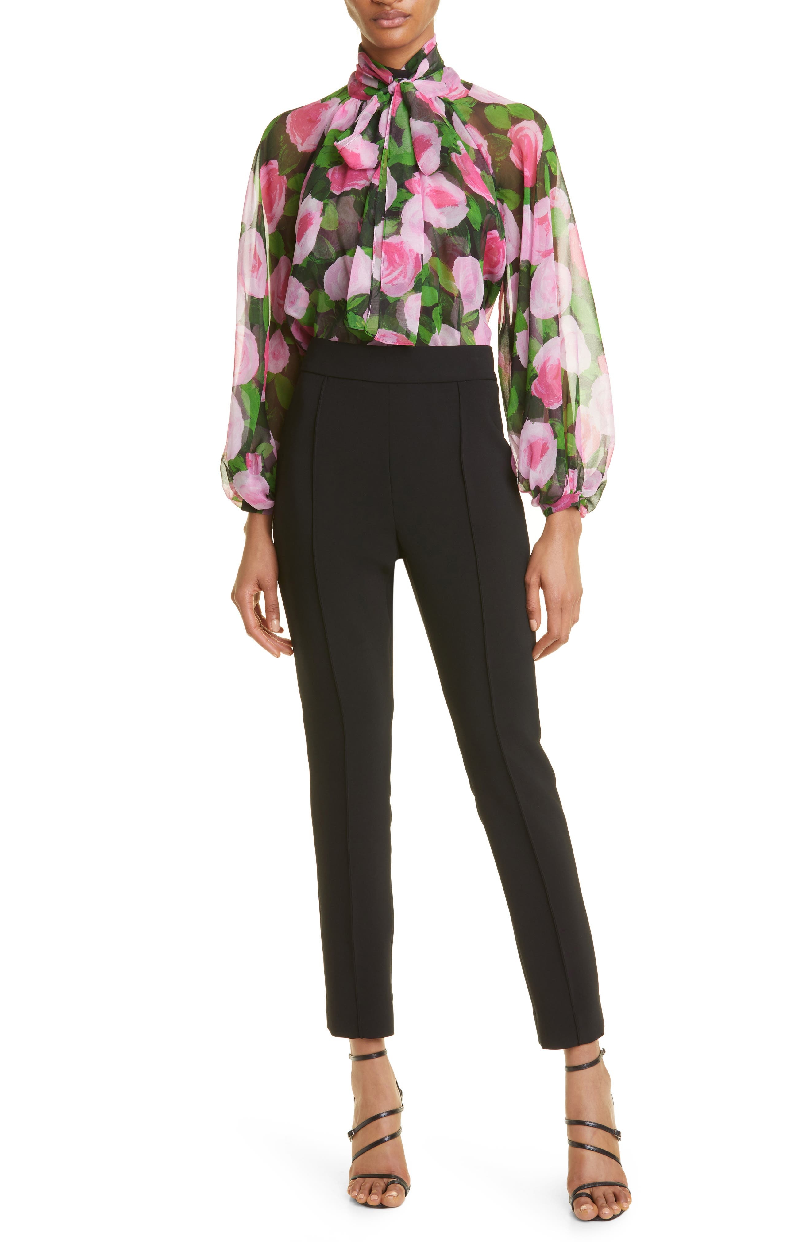 Carolina Herrera High Waist Skinny Ankle Pants in Black at Nordstrom - 2