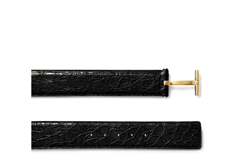 TOM FORD CROCODILE T BUCKLE BELT outlook
