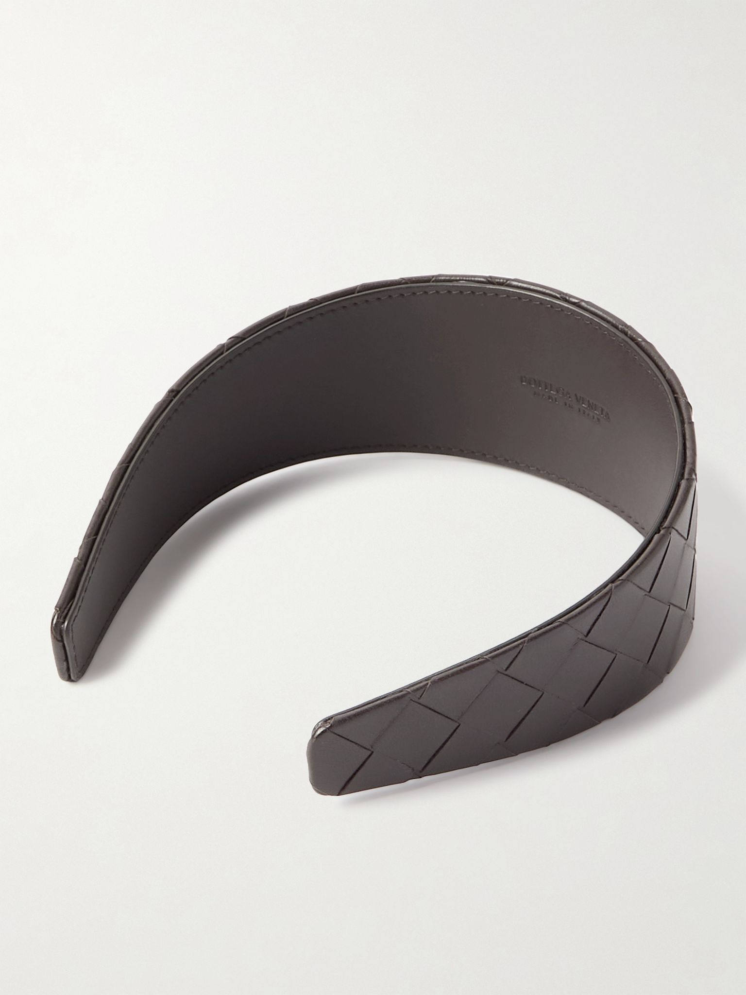 Intrecciato leather headband Brown - 3