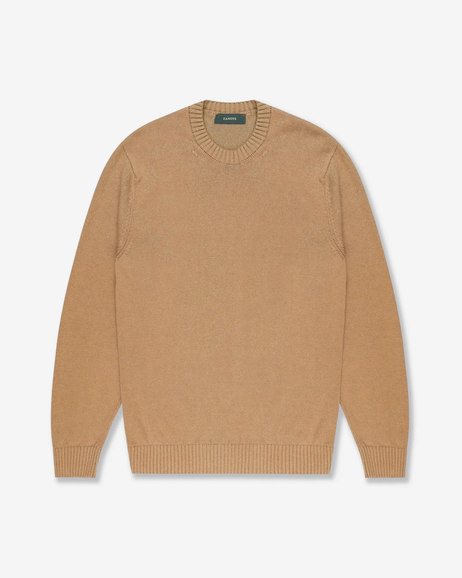Slim-fit crew neck in linen and cotton - 1