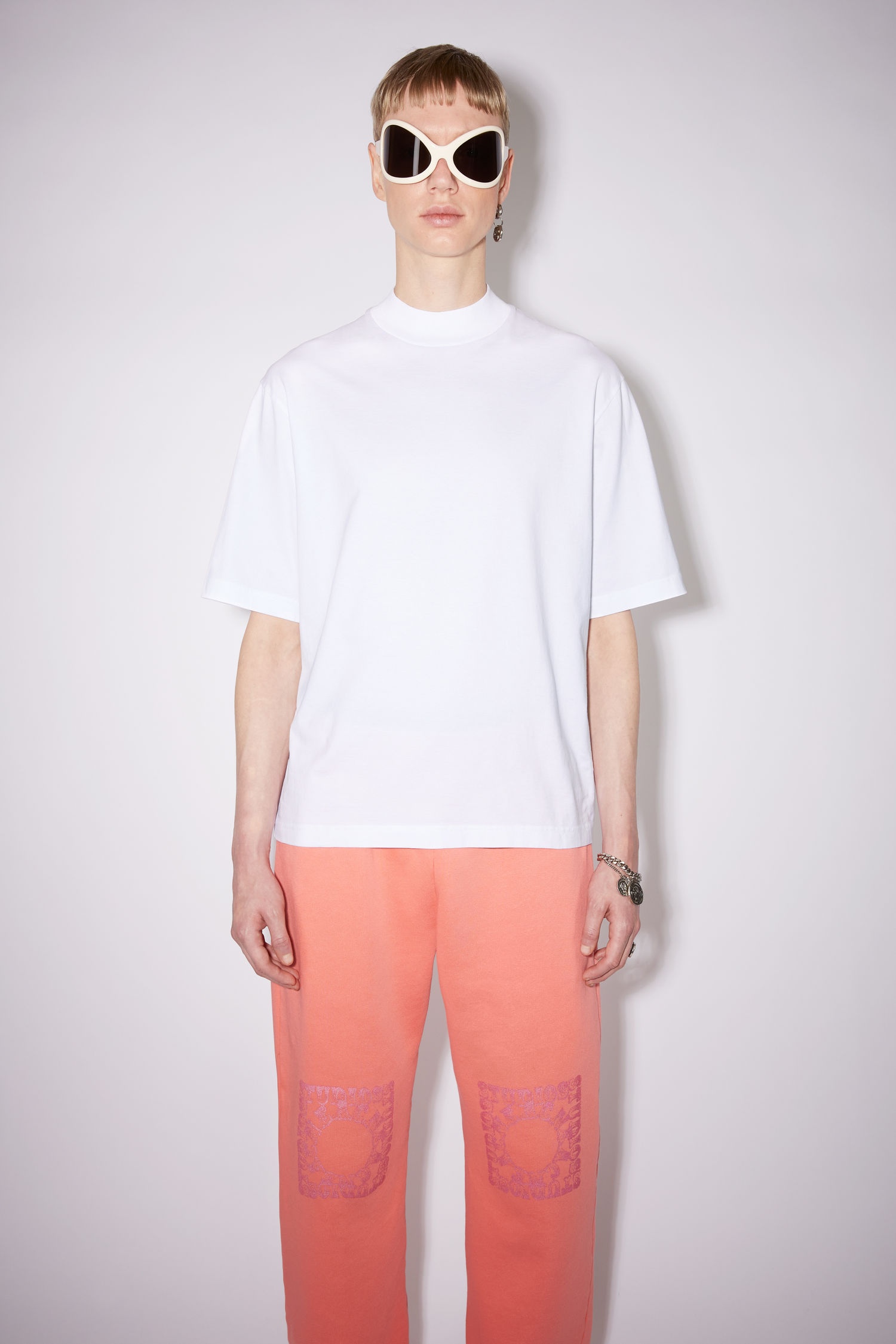 Mock neck t-shirt - Optic White - 2