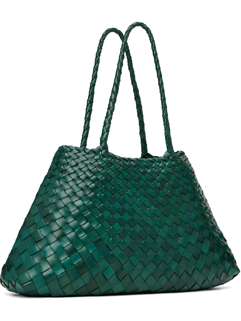DRAGON DIFFUSION Green Santa Croce Big Tote outlook