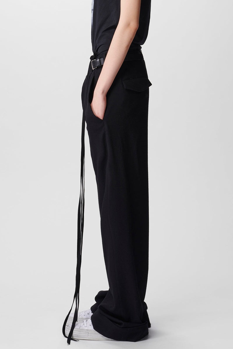 Ann Demeulemeester Belinda Loose Fit Trousers Brushed Wool