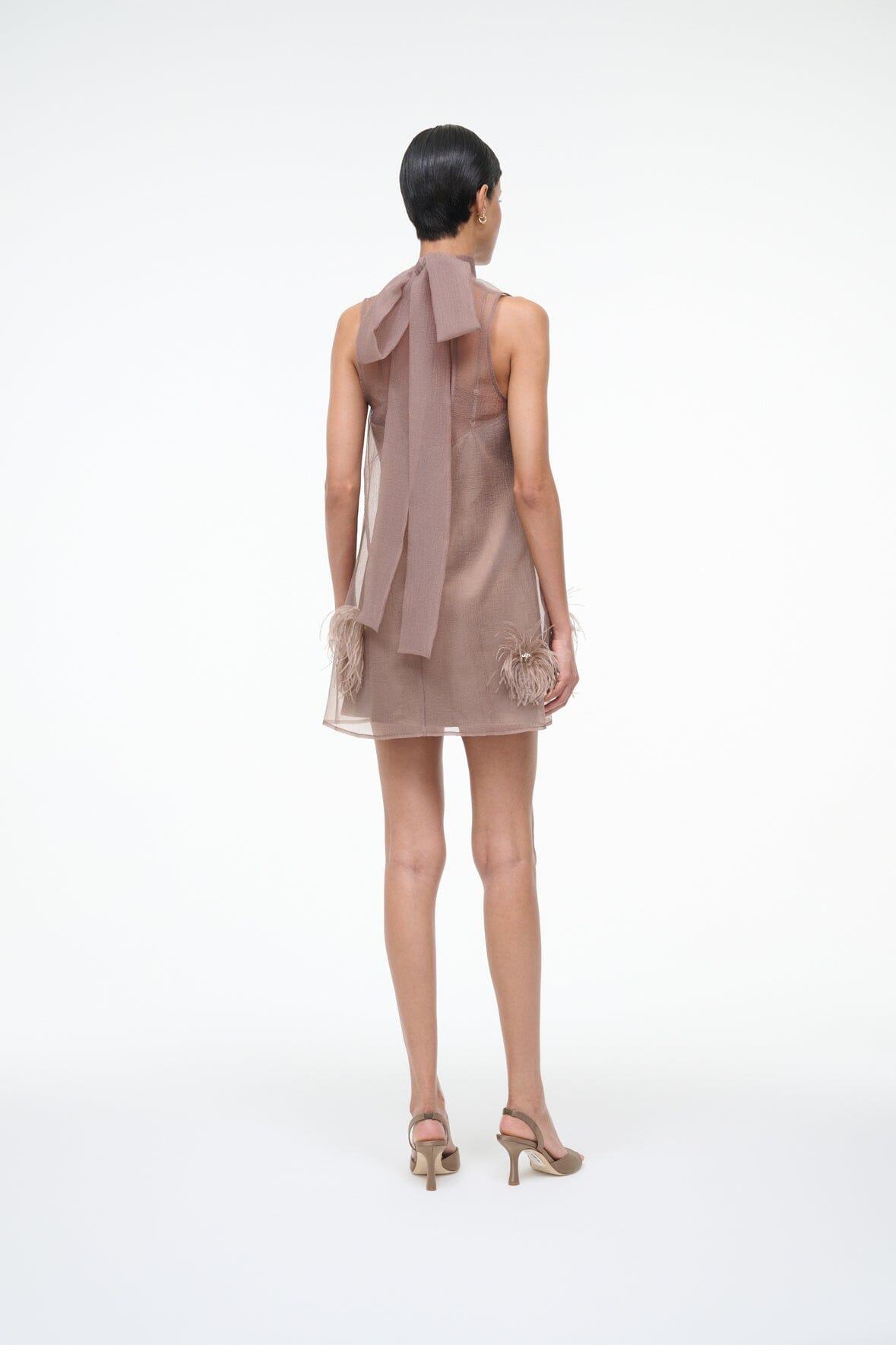 STAUD ALBEE MINI DRESS TRUFFLE - 5