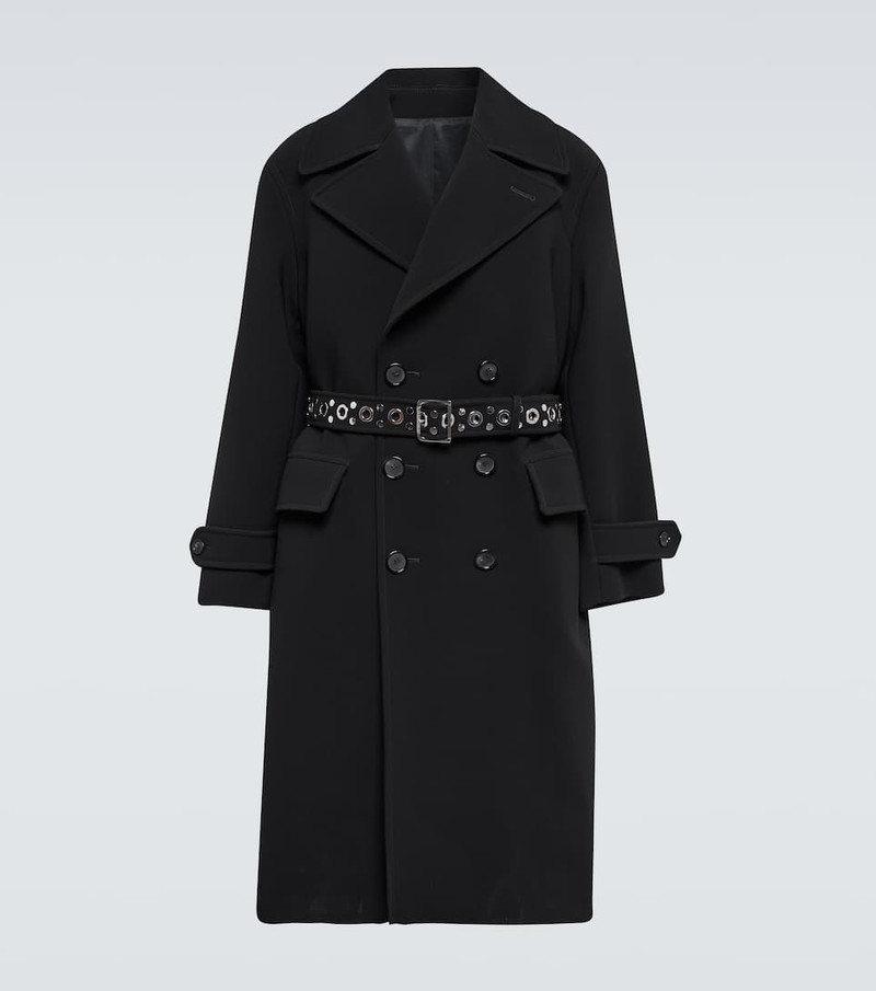 Belted double-breasted overcoat 1