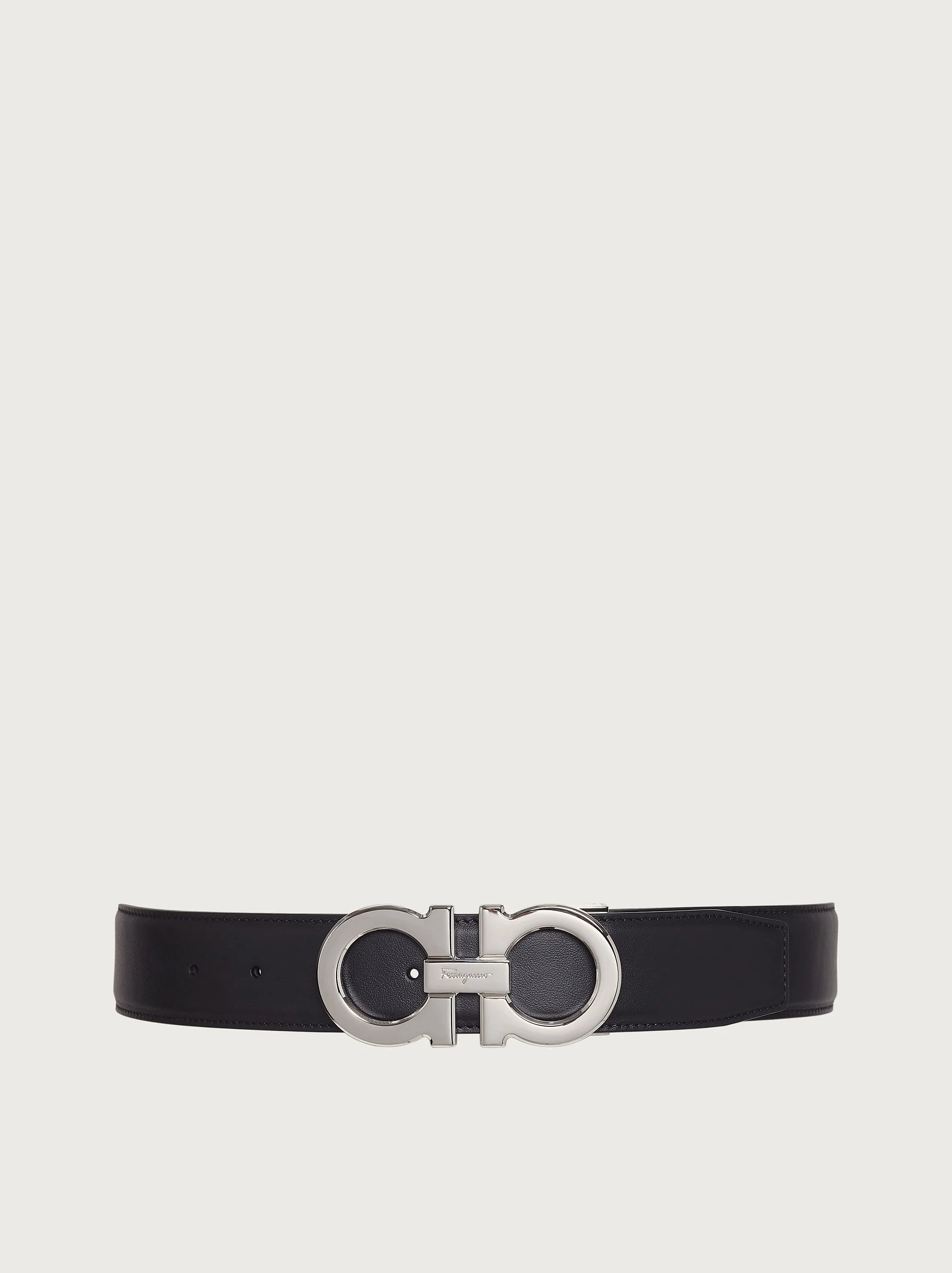 Reversible and adjustable Gancini belt - 1