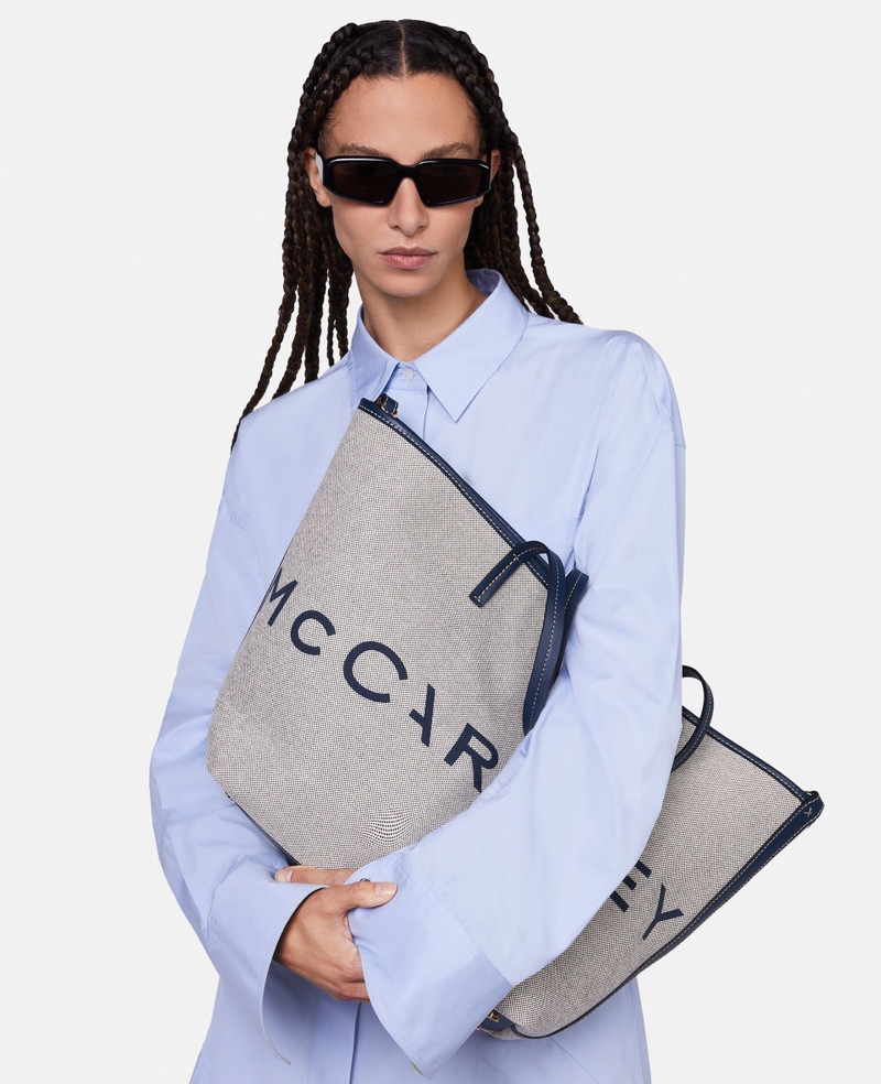 Logo Canvas Beach Tote Bag 2