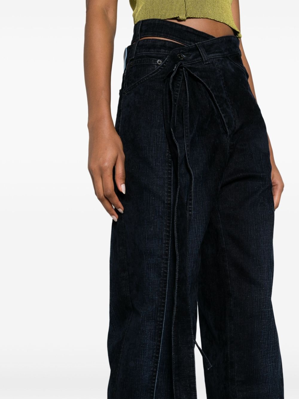 Signature Wrap wide-leg jeans - 5