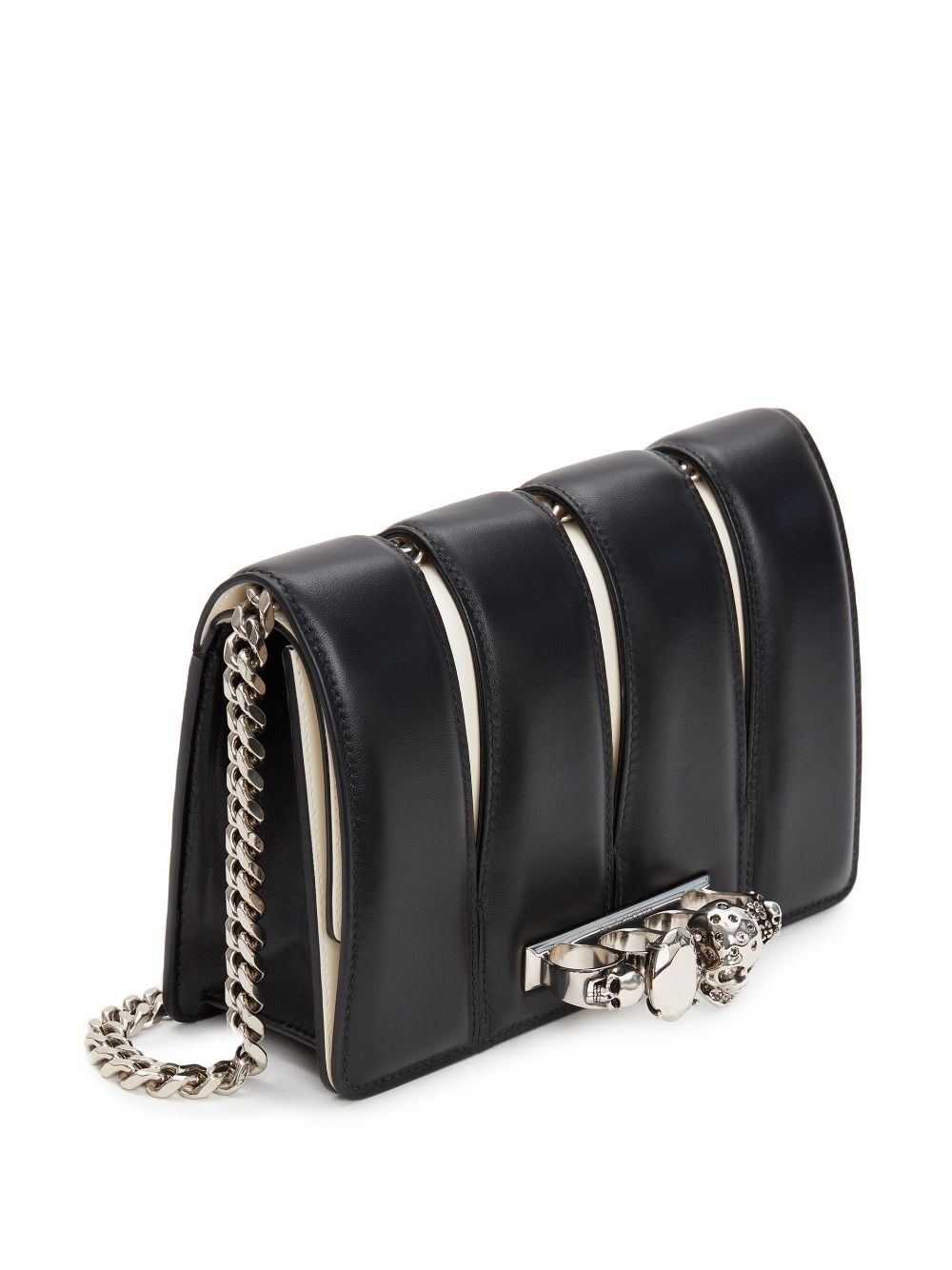 Slash studded chain-link bag - 3