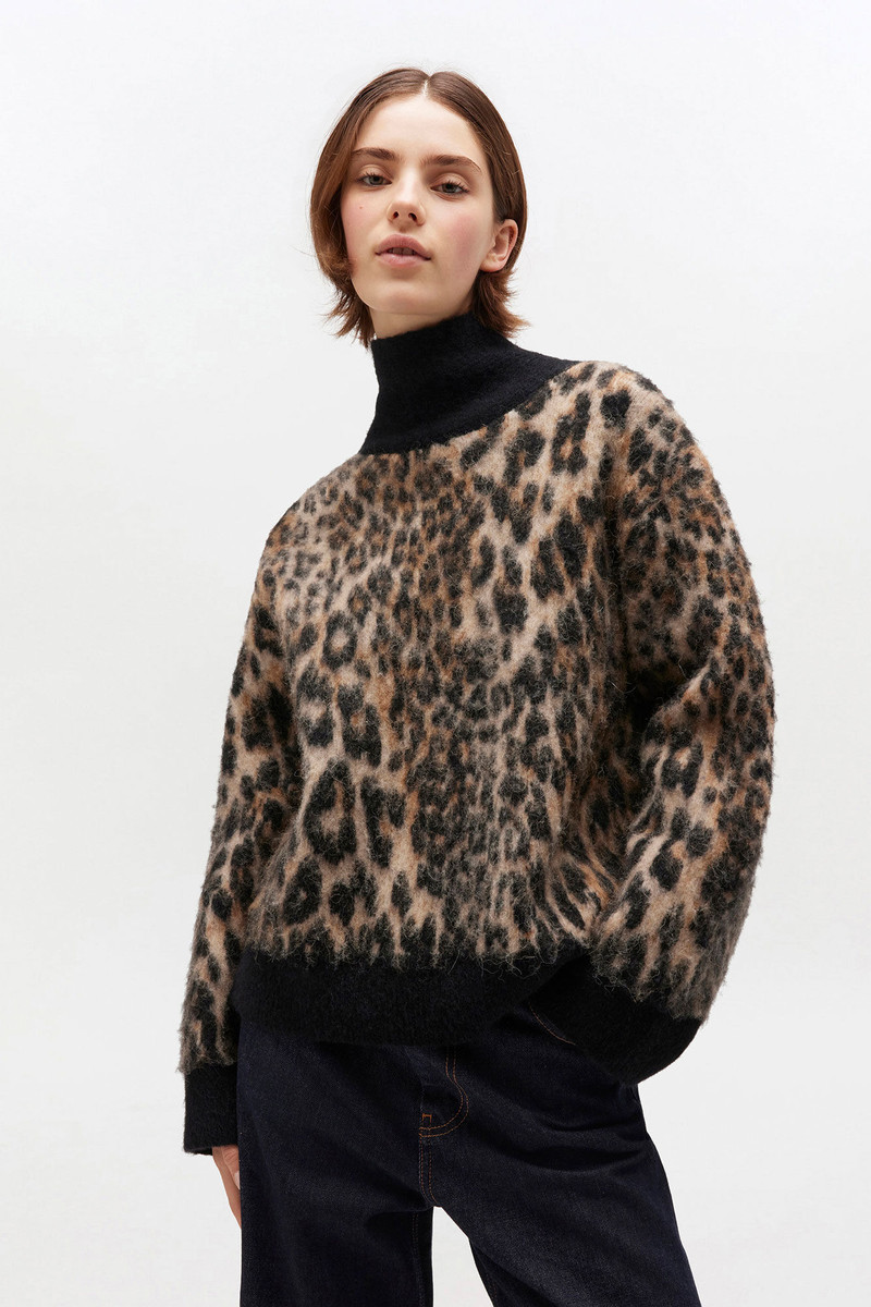 GANNI LEOPARD OPEN BACK SWEATER outlook