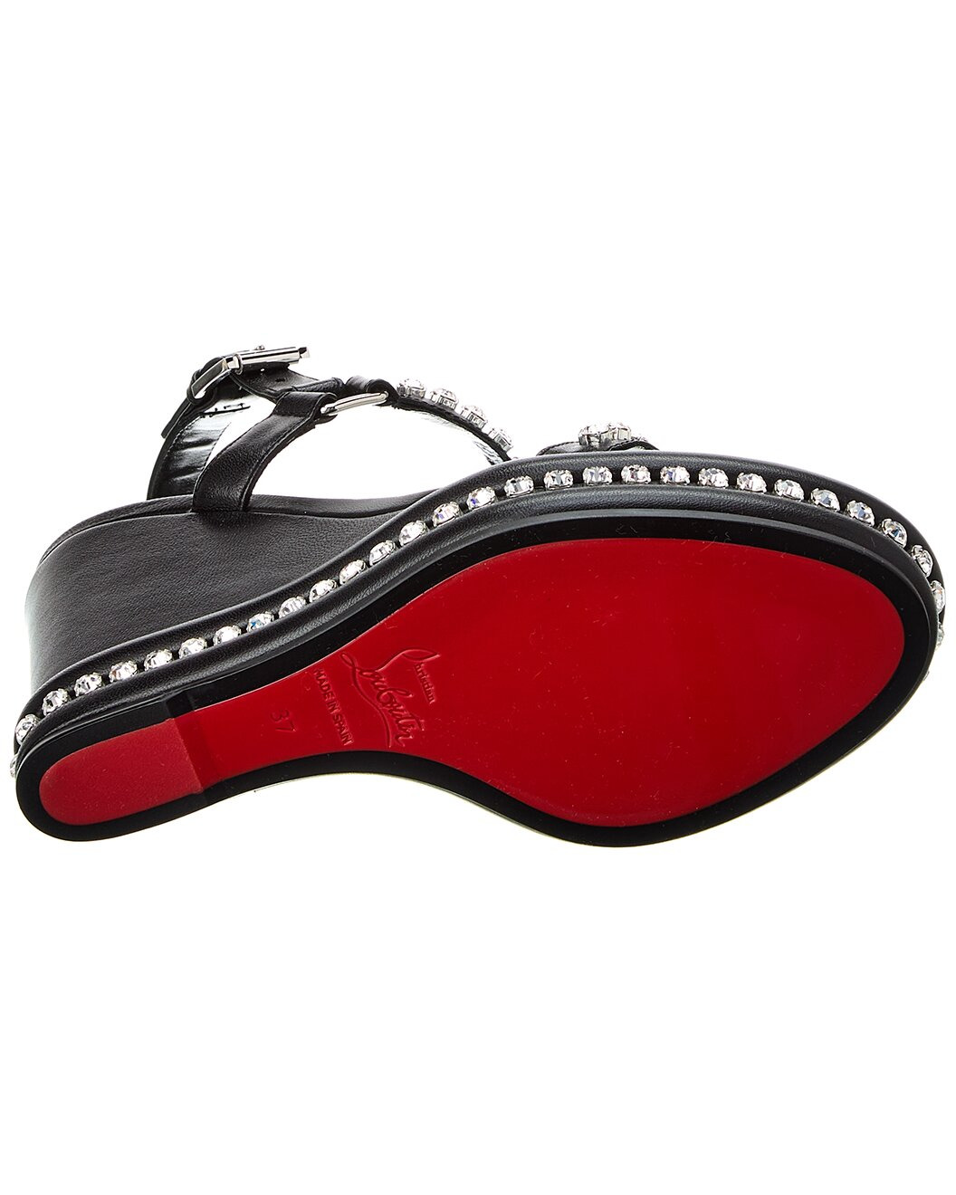 Christian Louboutin Pyrastrass 110 Leather Wedge Sandal - 4