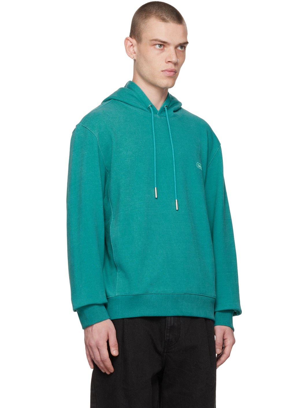 Green Embroidered Hoodie - 2
