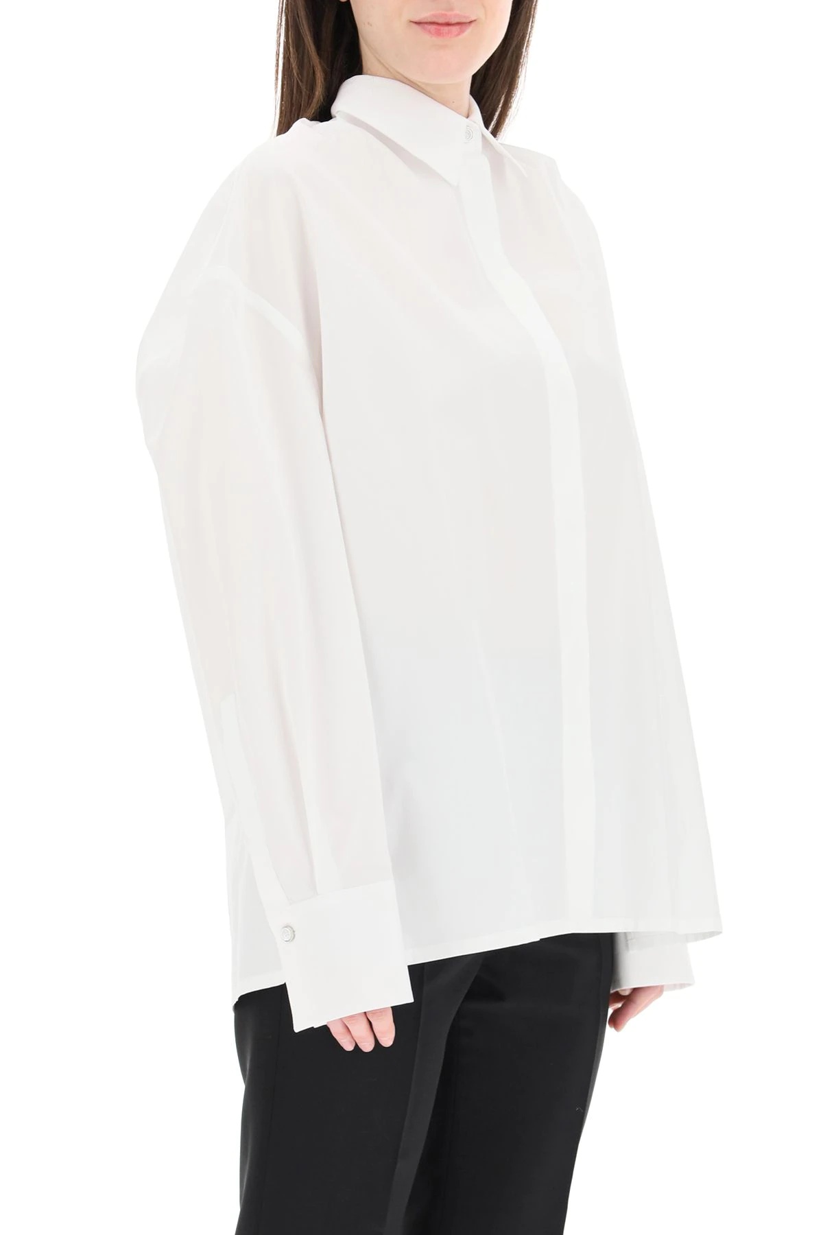 OVERSIZED SHIRT WITH DRAPING - 3