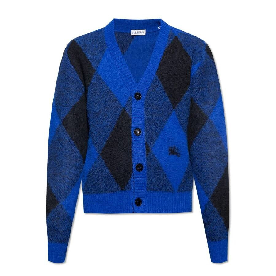 Burberry Argyle-Check Wool Cardigan - 5