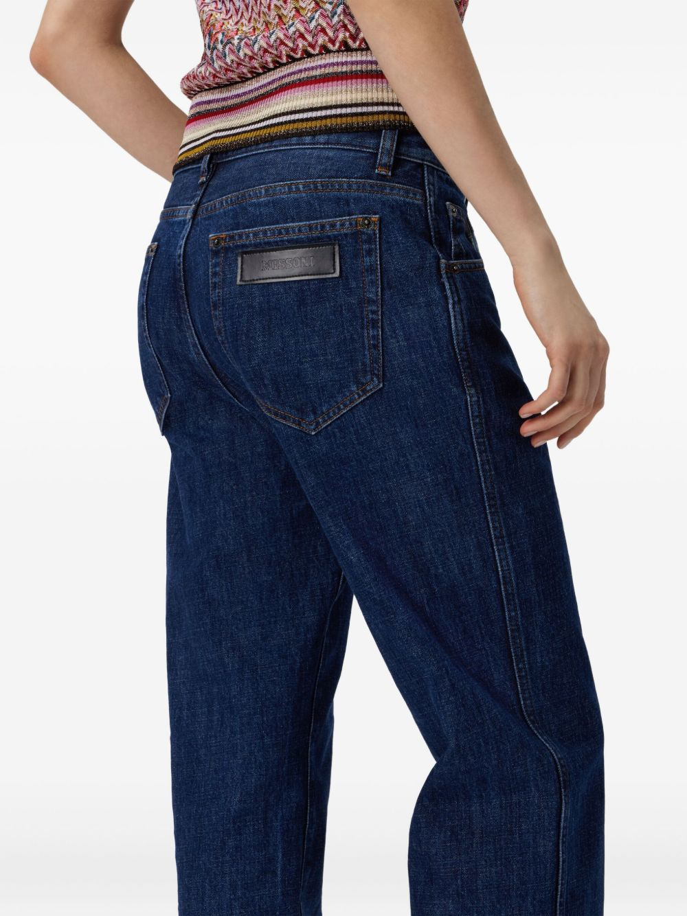five-pocket cotton bootcut jeans - 4