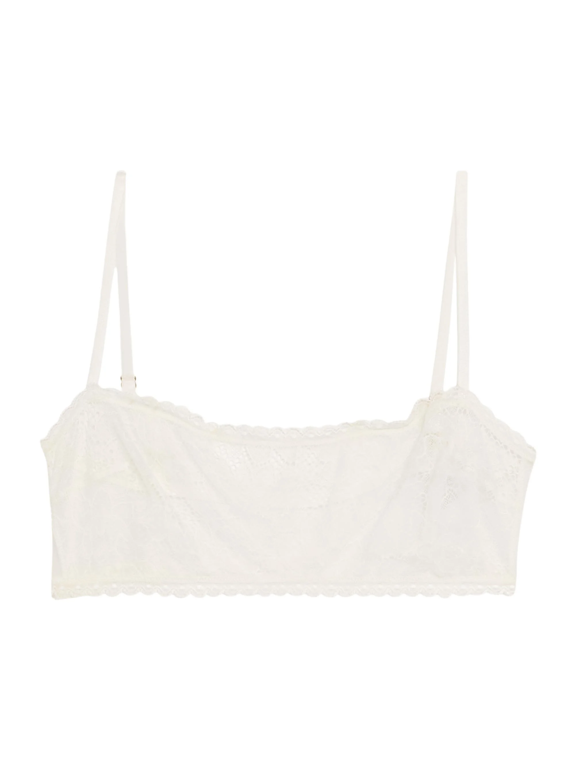Women's Dahlia Lace Bandeau Bra - Ivory - 1