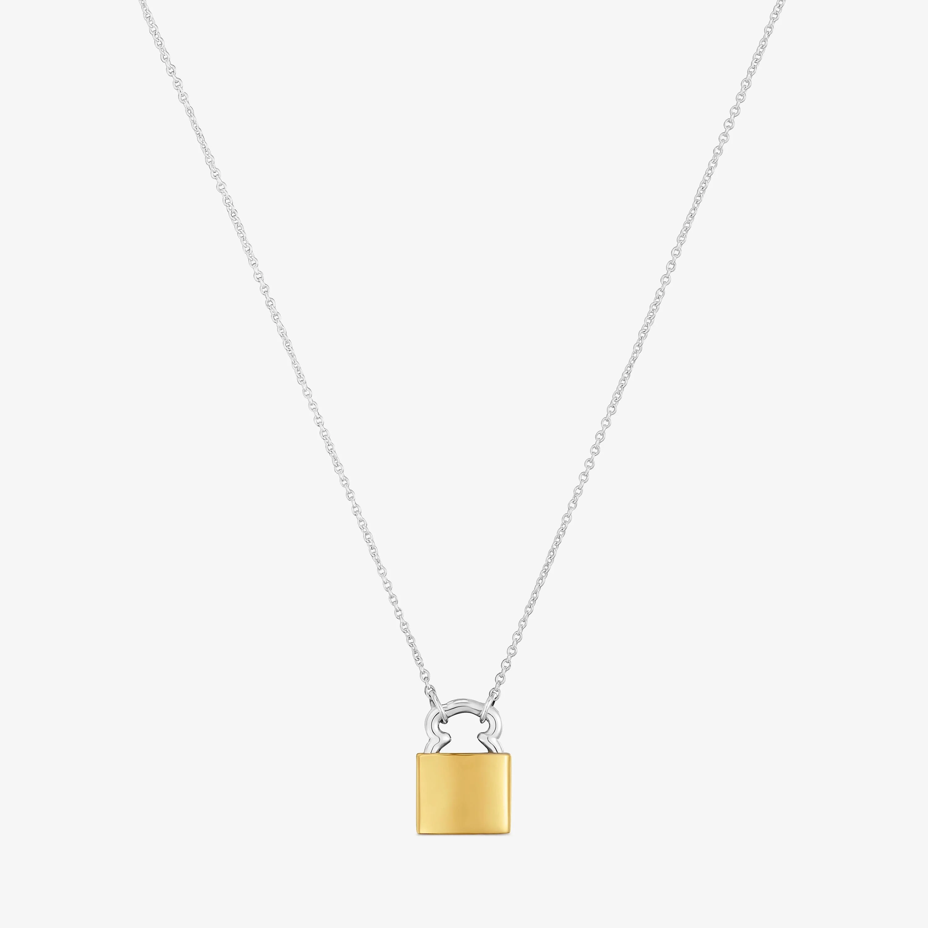 16 mm two-tone bear padlock motif Necklace TOUS Unlock - 1