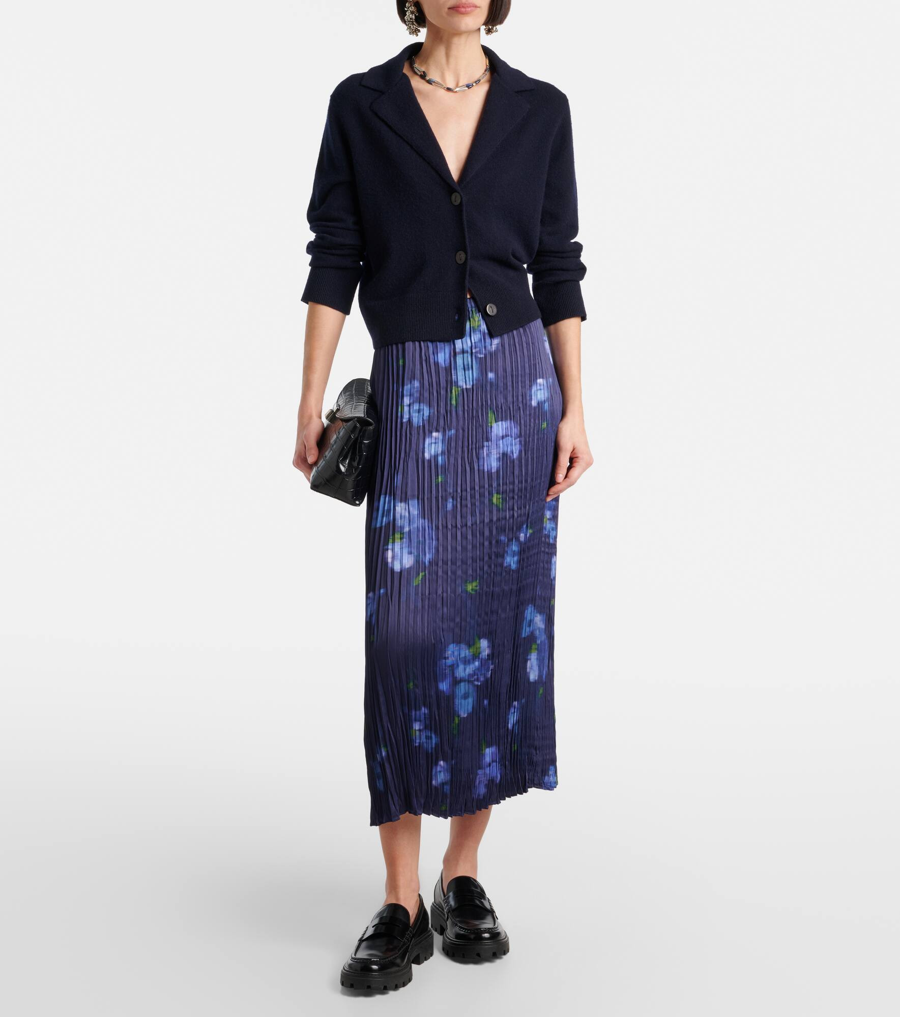 Cropped wool and cashmere cardigan - 2