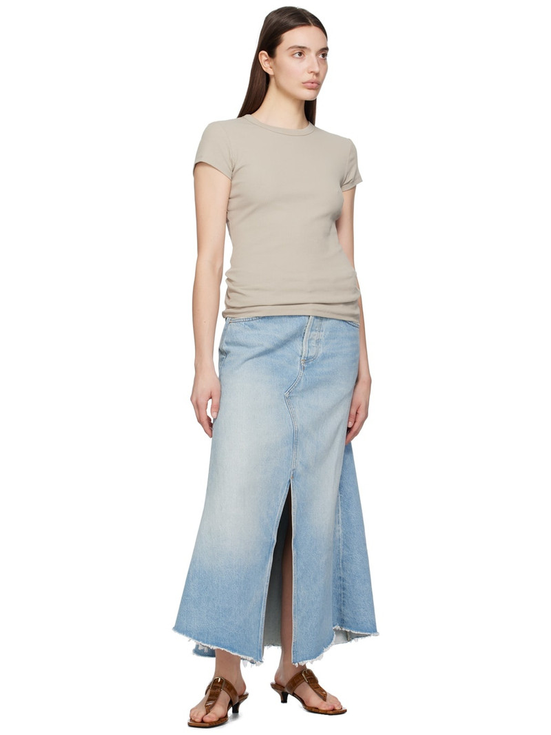 Citizens of Humanity Blue Mina Denim Midi Skirt outlook