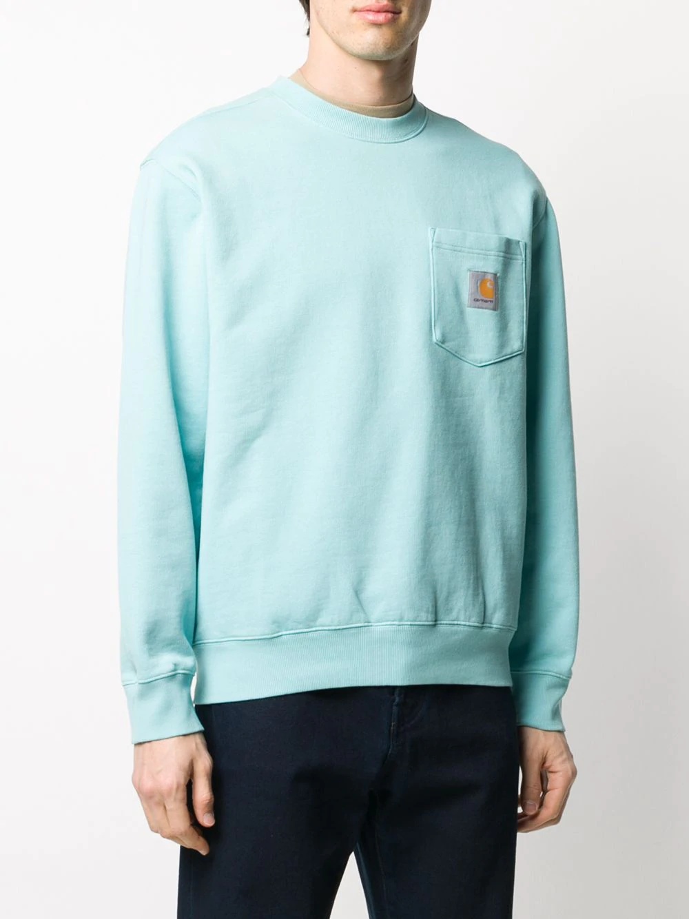 patch-pocket sweatshirt  - 3