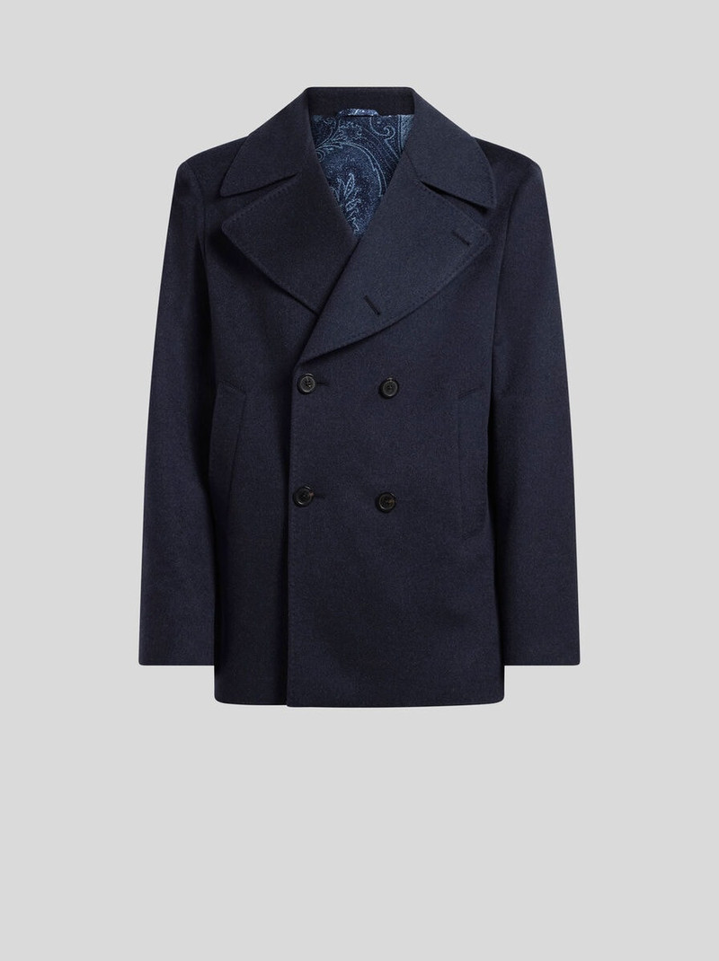 CASHMERE CLOTH PEA COAT 1