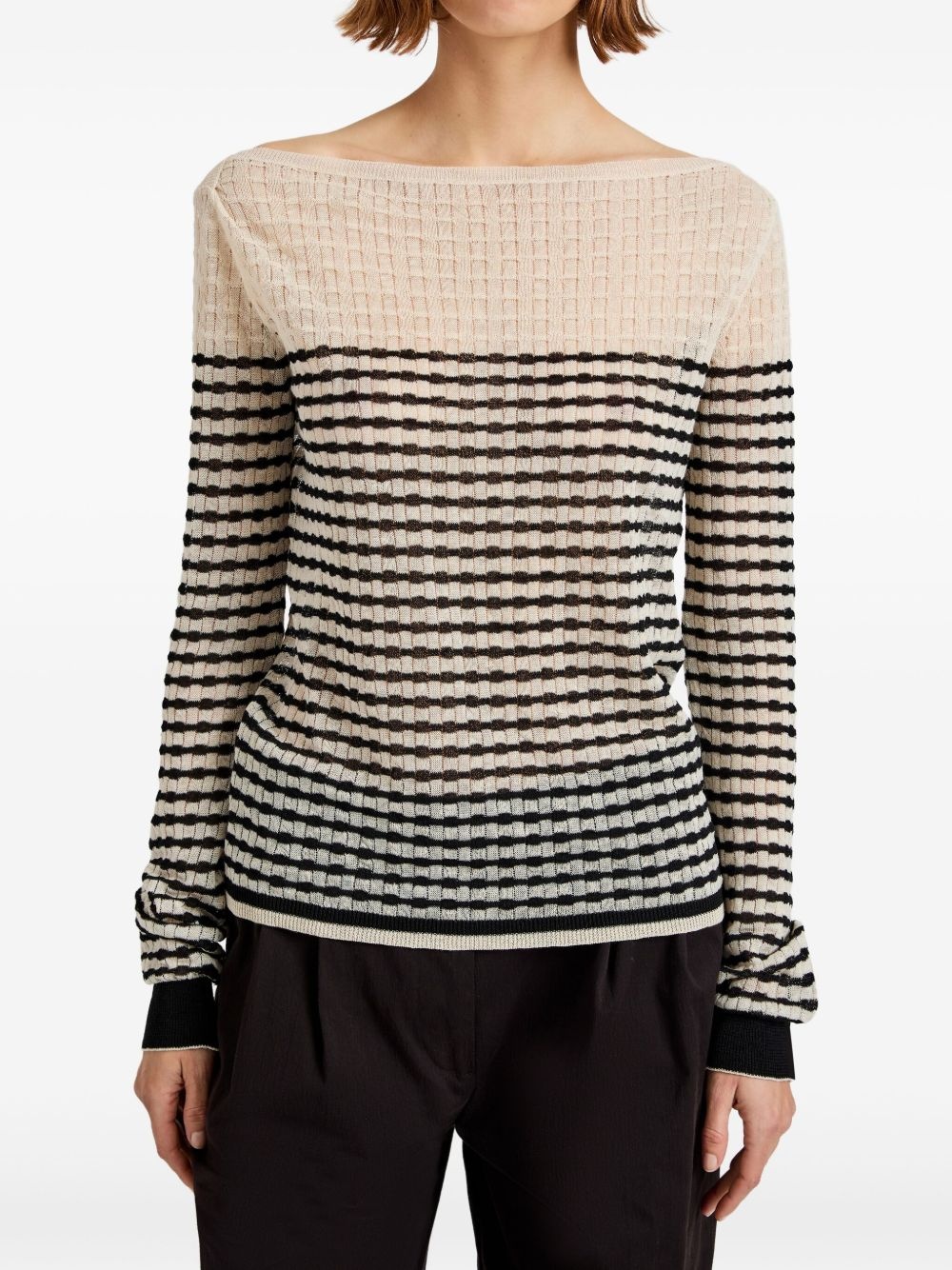 striped knitted top - 6
