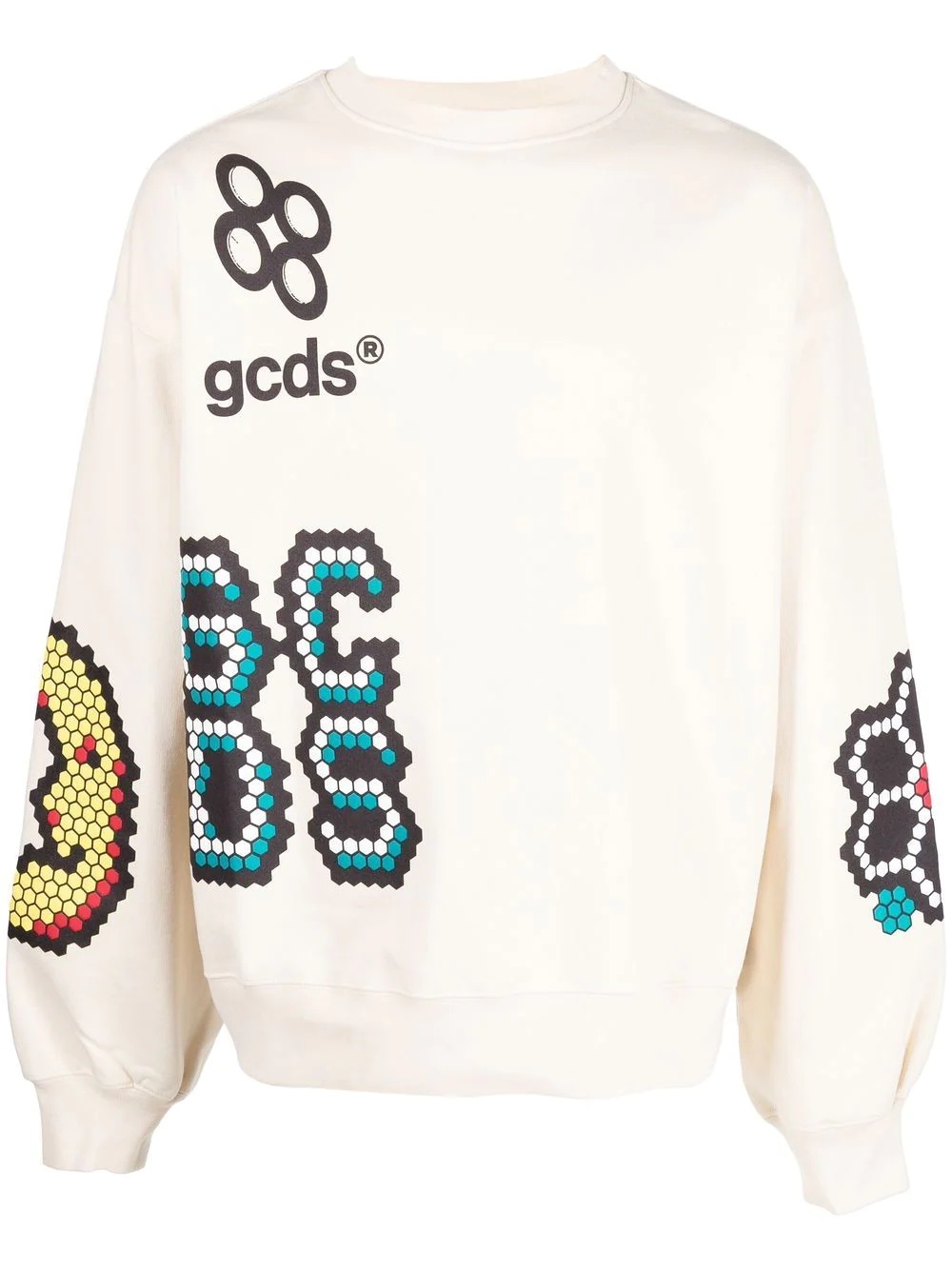 logo-print cotton sweatshirt - 1